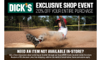 SHOP AT DICK'S MARCH 1 - MARCH 3RD FOR DISCOUNT